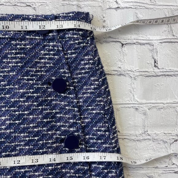 LOFT Outlet  Knit Skirt Women’s Cotton Accent Buttons Zip Close size 6 - Picture 8 of 12